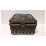 Antique Tramp Art Large Sewing Bow Pin Cushion top