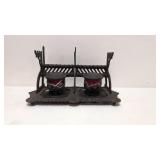 Antique Cast Iron double Ink Well  AS IS