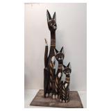 Wood carved Balikraft cats