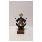 Small Brass Railroad Bell in Iron Yolk