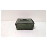 Vintage Tramp Art Green Coin Bank