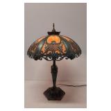 Vintage Slag Glass Meyda Tiffany Table Lamp