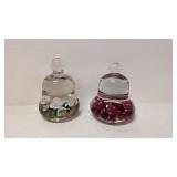 Two Bells Glass paperweights