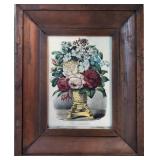 Antique 1870 Curries & Ives Print 'The Nose Gay'