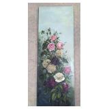 Original antique still life oil painting on canvas