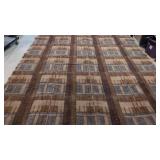 Vintage Brown and Gray wool rug