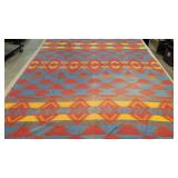 Vintage Southwest style Bright color camp blanket