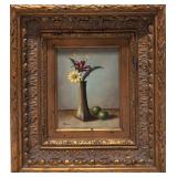 Signed Still Life oil painting on canvas