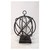 Geometric Sphere wrought iron & rope twist candle
