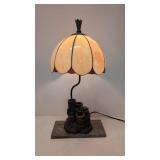 Slag Glass Monkey table lamp