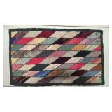 Vintage Geometric multicolor hook rug