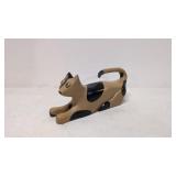 Vintage Wood Folk Art Cat