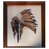 Very Fine Petitpoint framed Native Indian Cheif