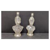 King & Queen of Italy Figural Decanter Bottles