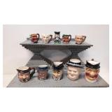 Vintage Collection of 10 toby mugs
