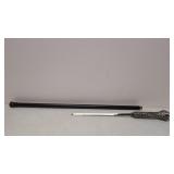 Figural handle walking stick with sword