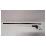 Pistol Grip Walking Stick with Sword