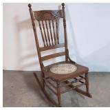 Oak Press Back rocker