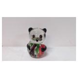Vintage Art Glass Panda Bear paperweight
