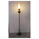 Vintage Floor lamp with milk glass shade
