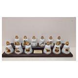Rare !  DanBury Mint all 12 Zodiac Bells & Stand