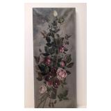 Antique oil on canvas 'Pink rose'