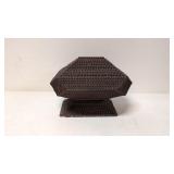 Vintage Tramp Art wood keepsake box