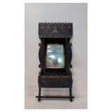 Antique Folk Art Wall mirror, comb box