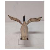 Folk Art hand carved goose on stand
