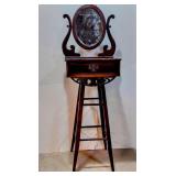Antique Walnut Shaving mirror stand