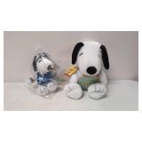 (2) Snoopy Plush stuffed figures