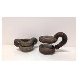 Rare ! Antique Hobo / Tramp Art Bottle cap holders