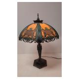 Meyda lTiffany slag glass table lamp