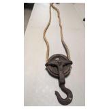 Antique 1 ton cast iron direct differential Pulley