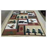 Wild Life painted design quilted throw