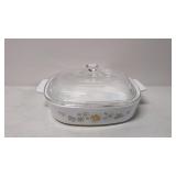 Corning Ware Floral Bouquet covered casserole