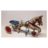 Rare ! Antique Steiff Horse Sulky Tricycle