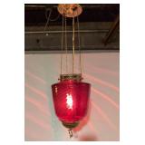 Victorian Brass hanging hall light