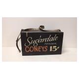 Rare ! antique 15 cent Sugardale Tender Coneys Box