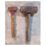 2 large hammers