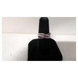 Pink Sapphire and diamond ring