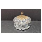 Vintage Heisey Crystolite powder dish