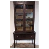 Vintage Mahogany  high leg china cabinet
