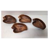4 Monkey Pod  individual salad bowls
