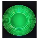 Antique Cambridge "Cleo" Pattern uranium plate