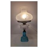 Vintage Moon & Stars converted oil lamp