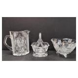 3 pieces of press cut Crystal