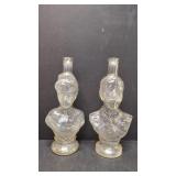 King & Queen of Italy Figural Liquor decanters