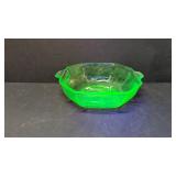 1930s Green Uranium Princess depression bowl