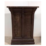 Antique Tiger Oak Lecter Podium